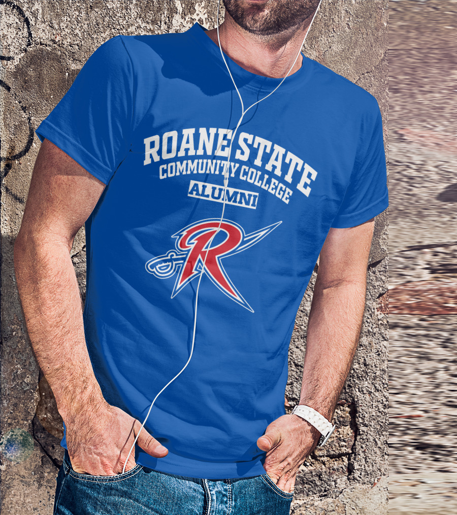 Roane State Community College Alumni With Red R Logo And Sword T-Shirt