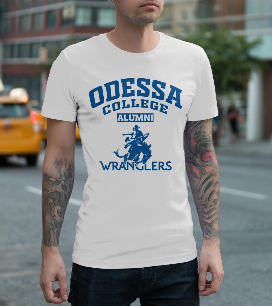 Odessa College Alumni Wranglers Cowboy Rider T-Shirt