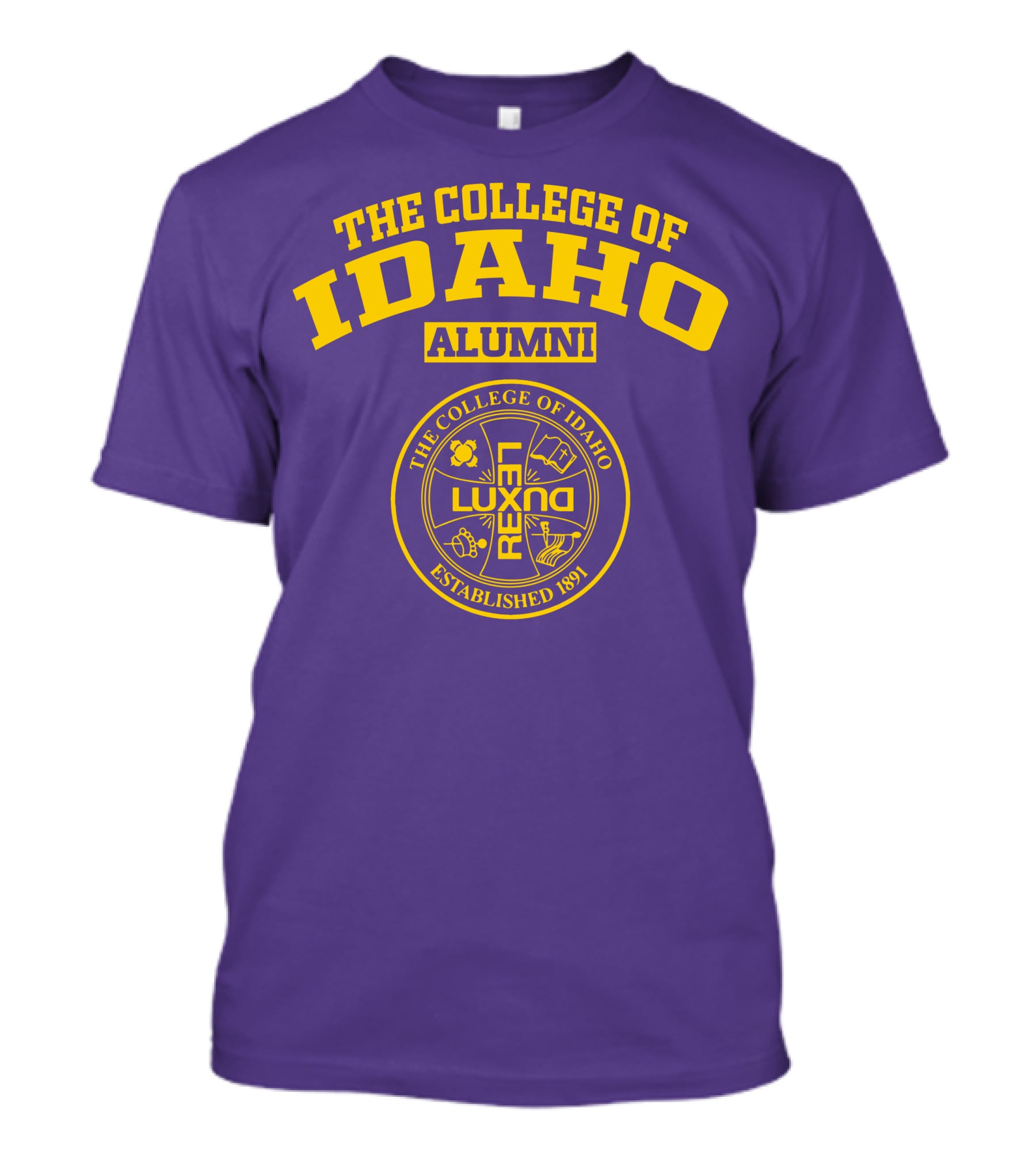 The College Of Idaho Alumni Lux Rex Established 1891 T-Shirt