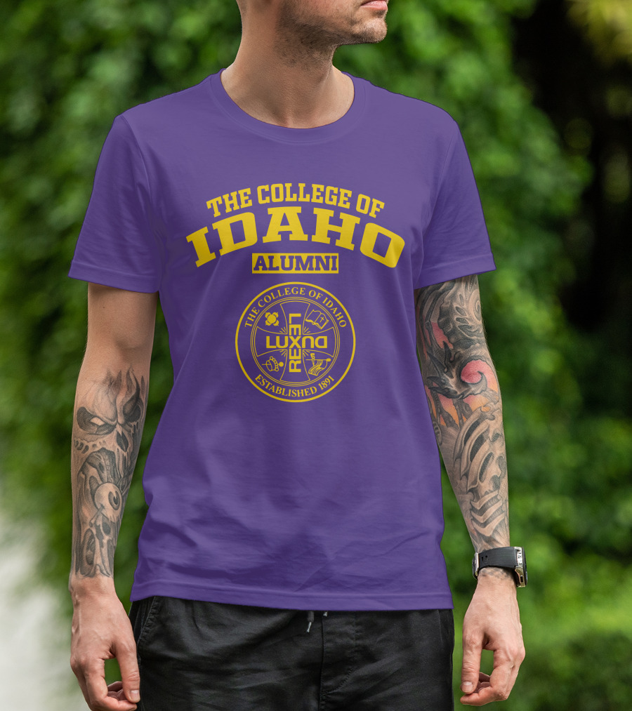 The College Of Idaho Alumni Lux Rex Established 1891 T-Shirt