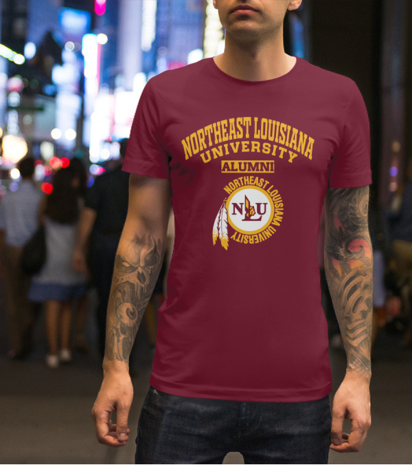 Northeast Louisiana University Alumni NLU Logo With Feathers T-Shirt