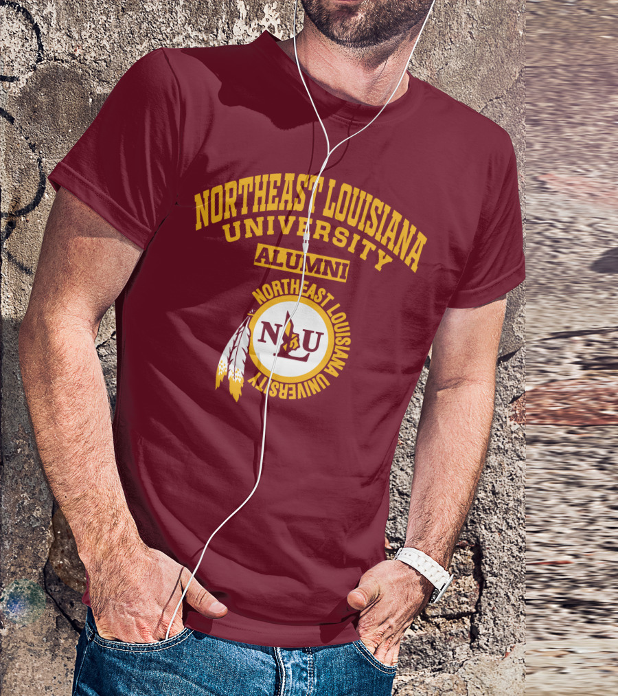 Northeast Louisiana University Alumni NLU Logo With Feathers T-Shirt