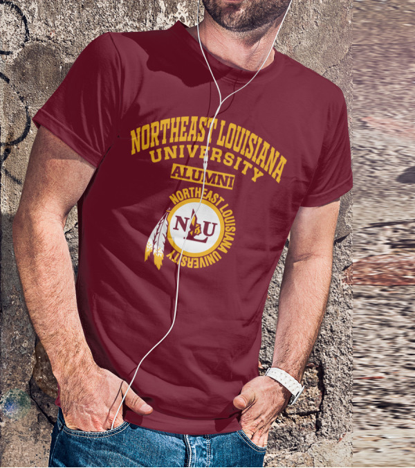 Northeast Louisiana University Alumni NLU Logo With Feathers T-Shirt