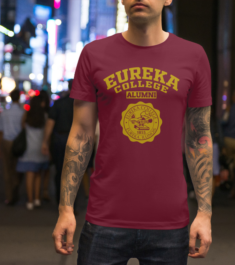 Eureka College Alumni Seal 1855 Eureka Illinois T-Shirt