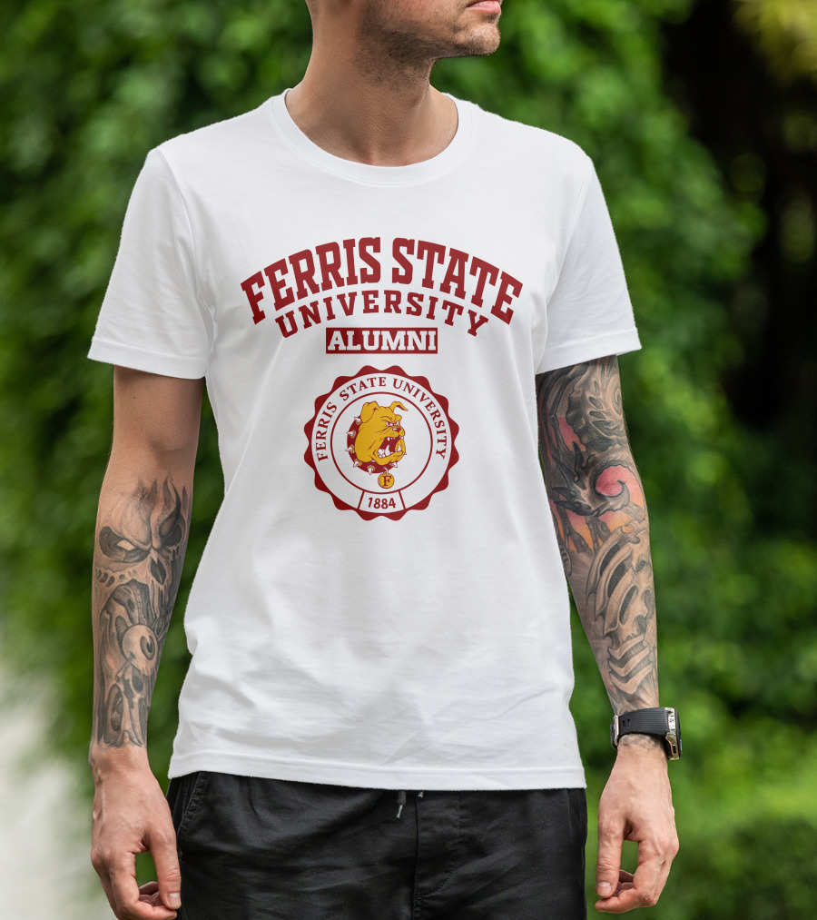 Ferris State University Alumni 1884 Bulldog Seal T-Shirt