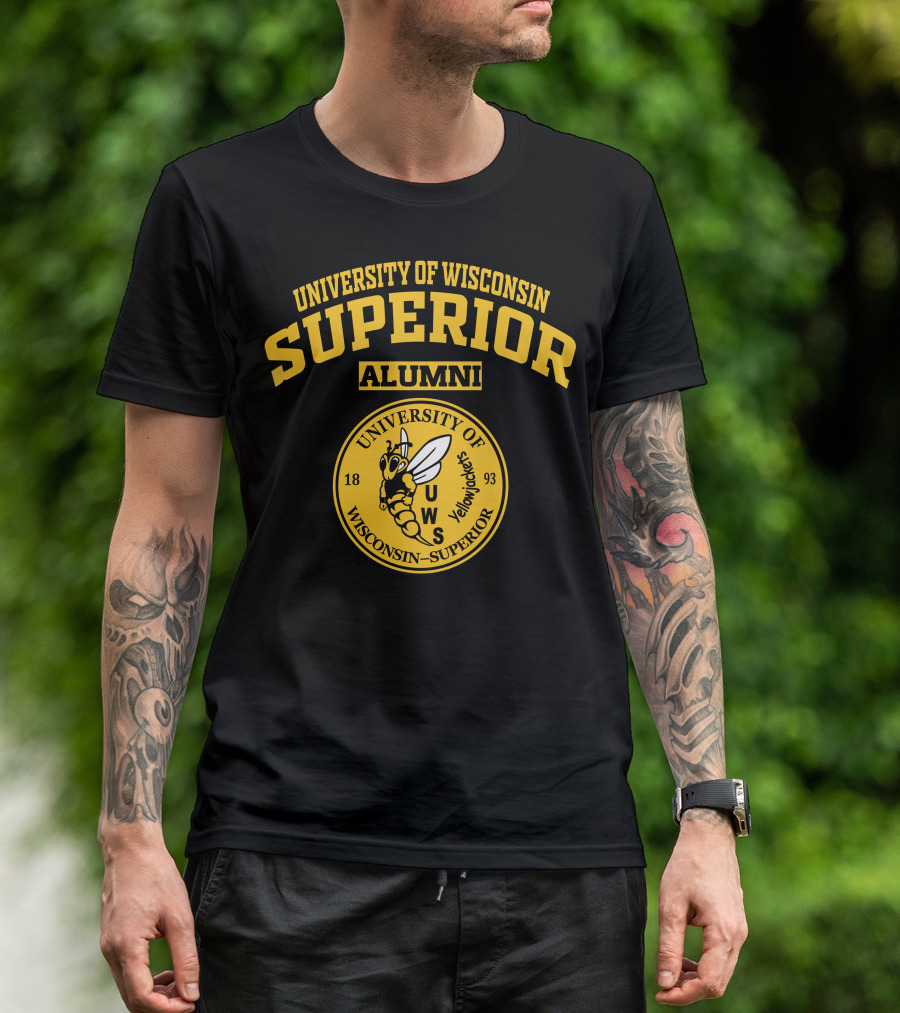 UNIVERSITY OF WISCONSIN SUPERIOR ALUMNI UWS YELLOWJACKETS 1893 T-Shirt