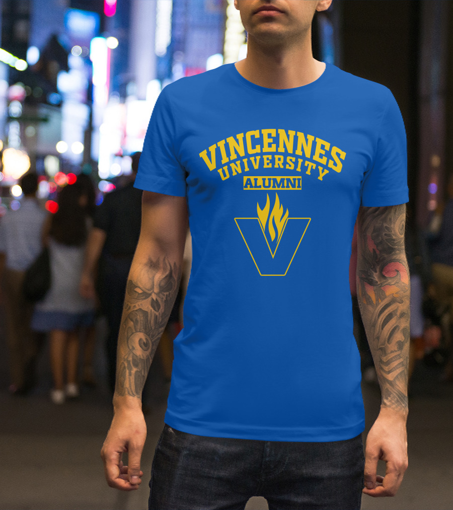 Vincennes University Alumni Flame Logo V T-Shirt