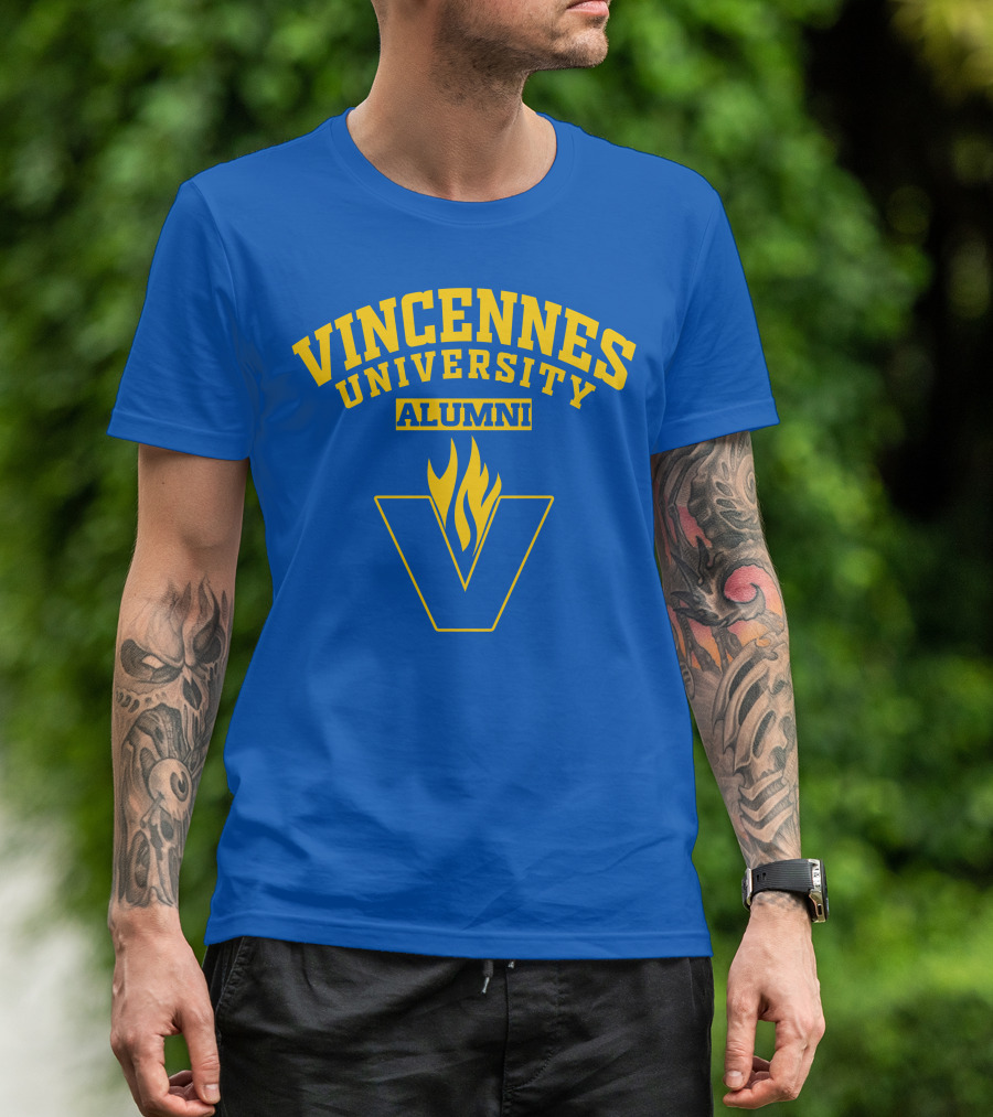Vincennes University Alumni Flame Logo V T-Shirt