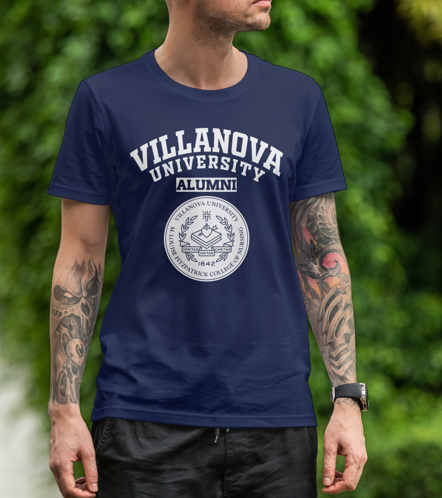 Villanova University Alumni M. Louise Fitzpatrick College Of Nursing 1842 Veritas Unitas Caritas T-Shirt