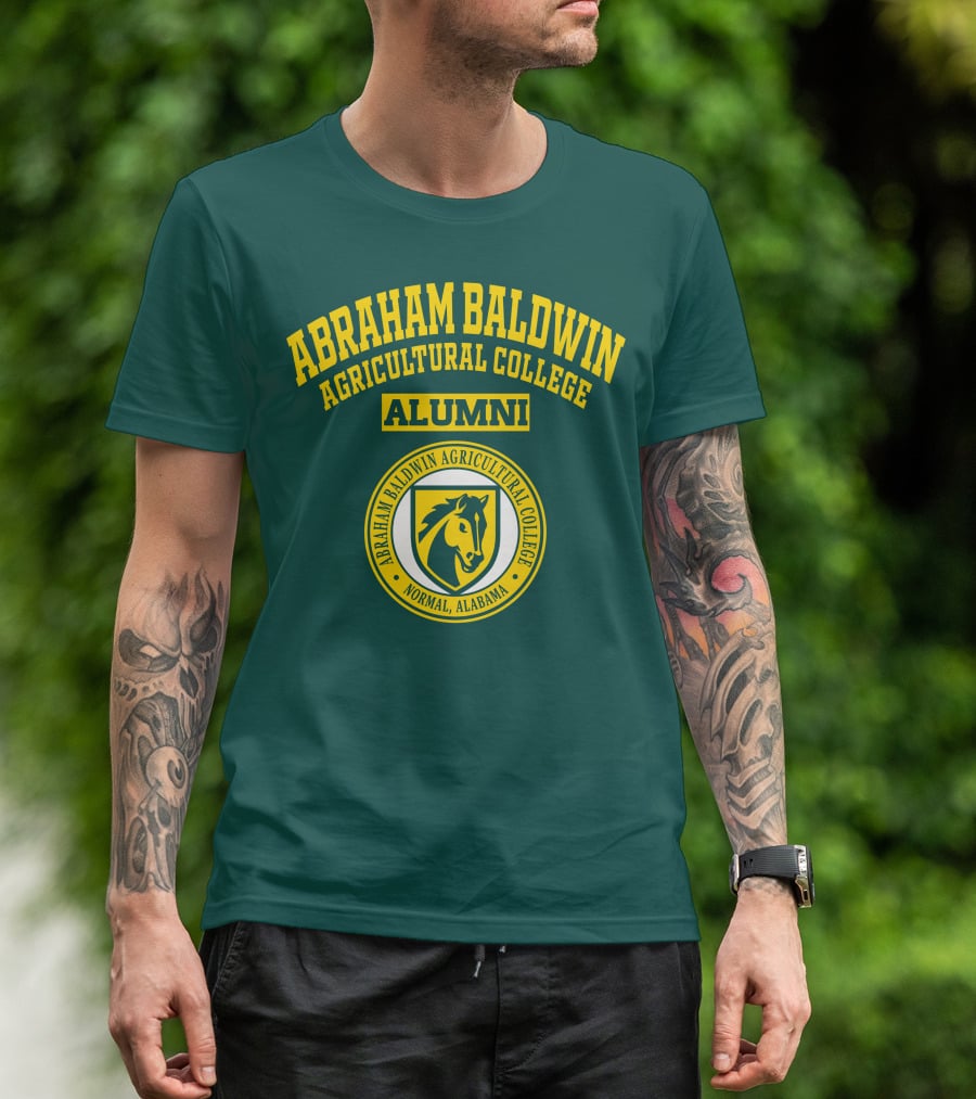 Abraham Baldwin Agricultural College Alumni Normal Alabama Horse Emblem T-Shirt
