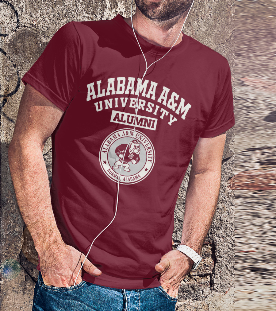 Alabama A&M University Alumni Logo Bulldog Normal Alabama T-Shirt