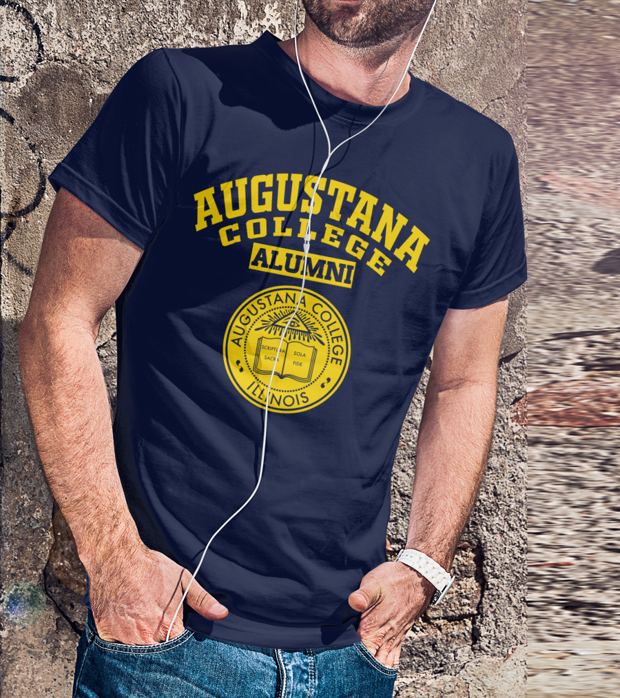 Augustana College Alumni Illinois Seal Scriptura Sacra Sola Fide T-Shirt