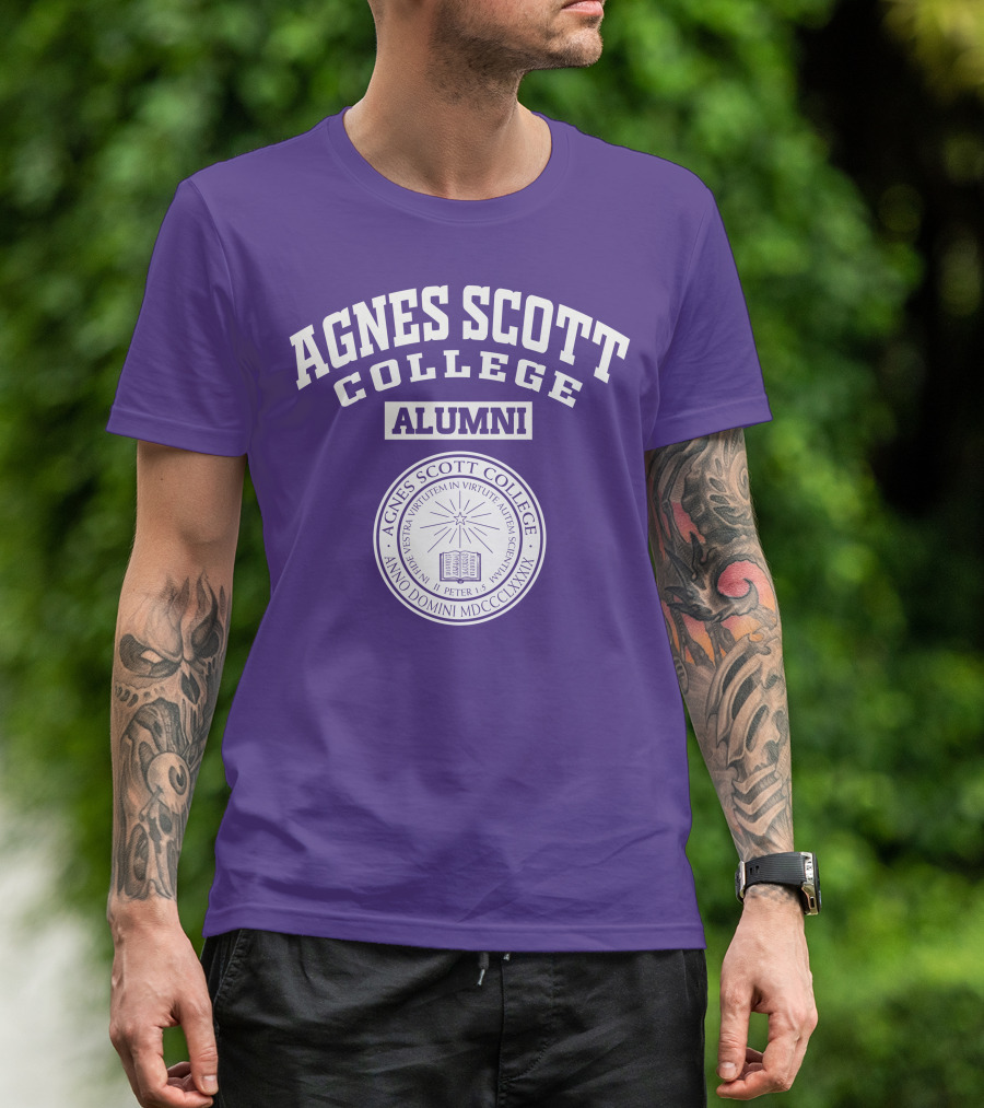 Agnes Scott College Alumni Emblem With Motto T-Shirt