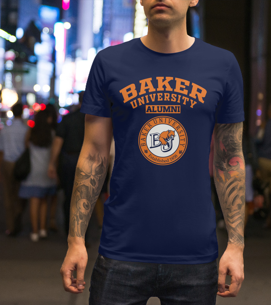 Baker University Alumni Established 1858 Wildcat Logo BU T-Shirt