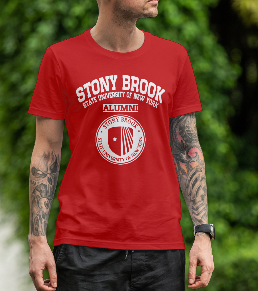 Stony Brook State University Of New York Alumni Badge T-Shirt