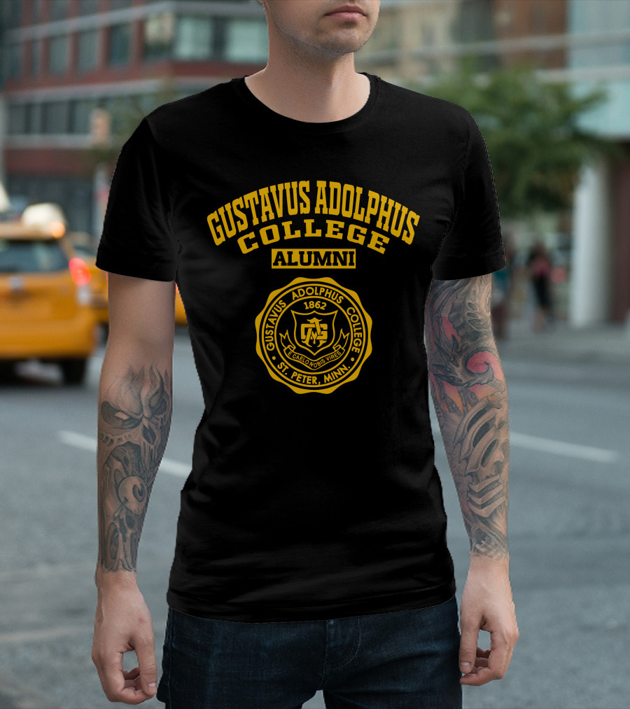 Gustavus Adolphus College Alumni 1862 St. Peter Minn. C. Caelo Nobis Vires T-Shirt