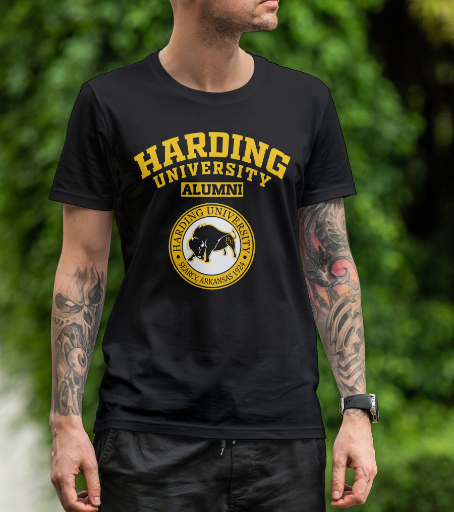 Harding University Alumni Searcy Arkansas 1924 Logo With Bison T-Shirt