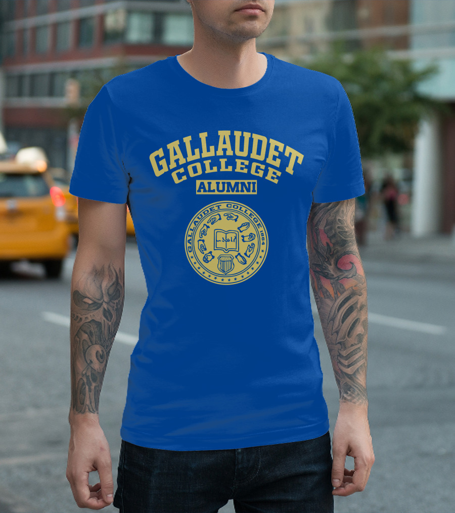 Gallaudet College Alumni 1864 Seal with Sign Language Symbols T-Shirt