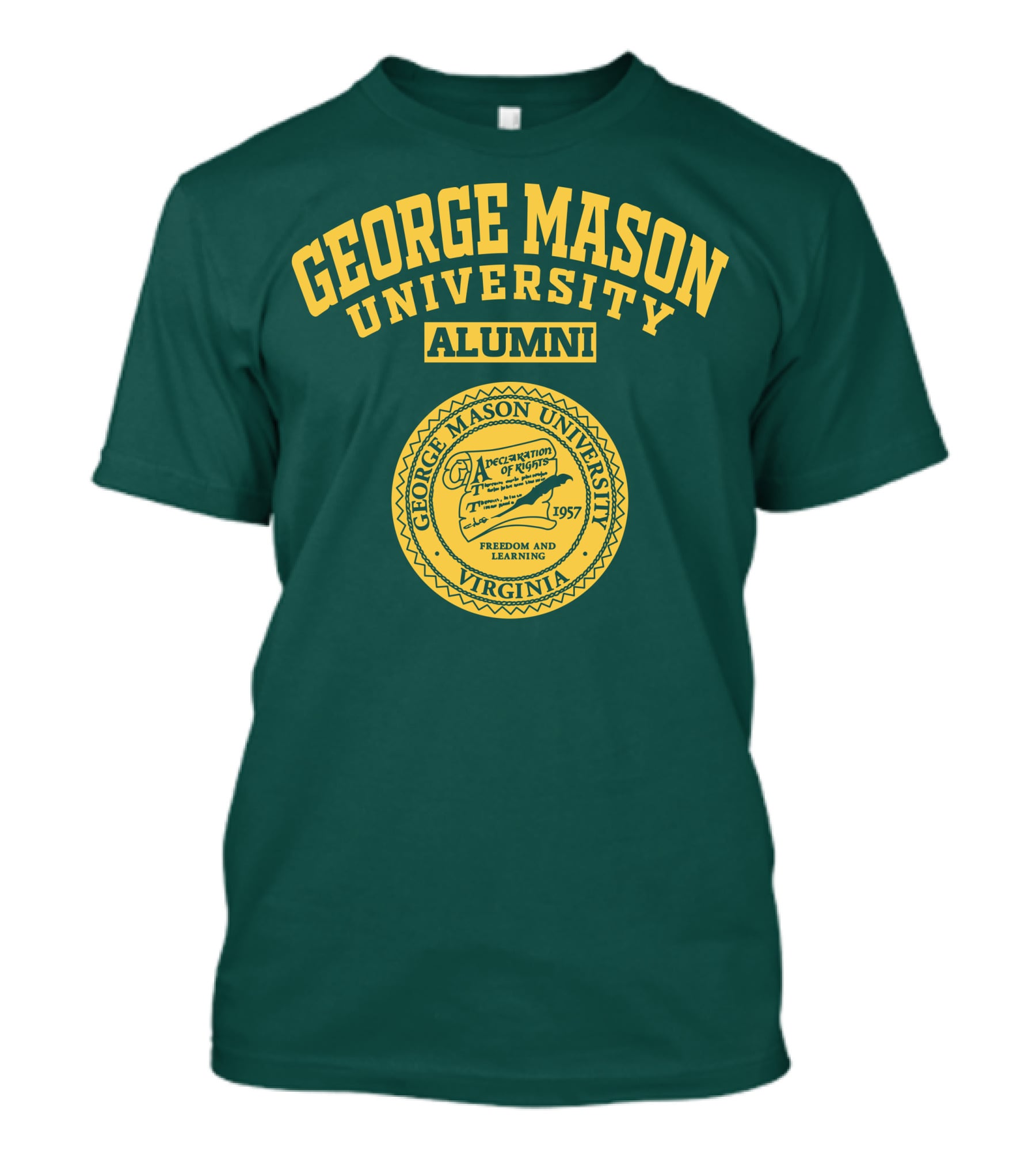 George Mason University Alumni Freedom And Learning Seal Virginia 1957 T-Shirt