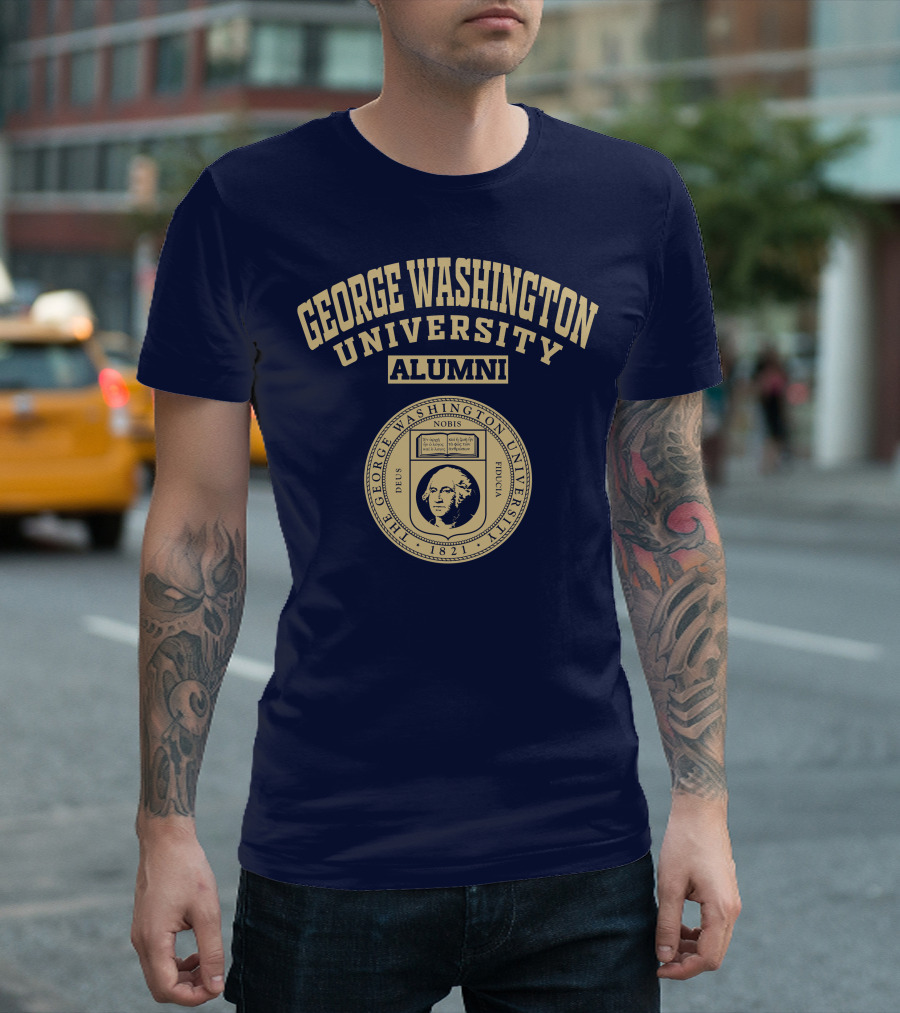 George Washington University Alumni 1821 Seal Nobis Deus Fiducia T-Shirt