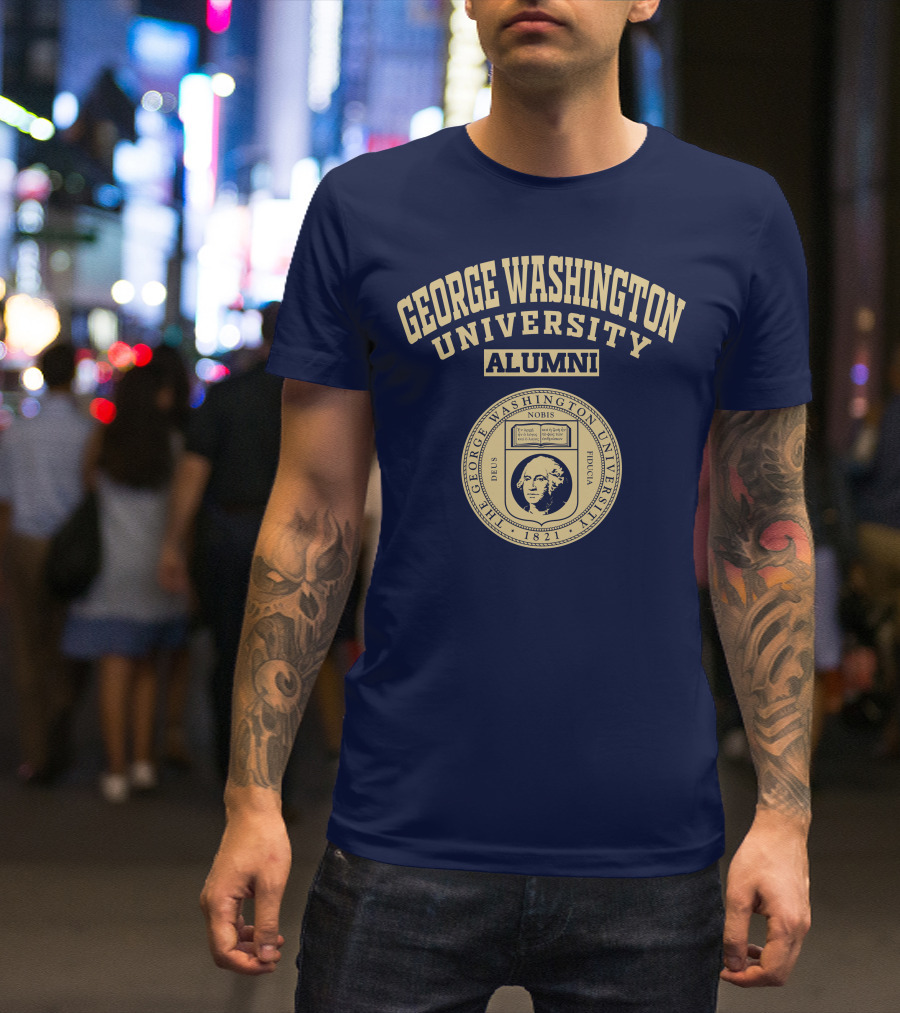 George Washington University Alumni 1821 Seal Nobis Deus Fiducia T-Shirt