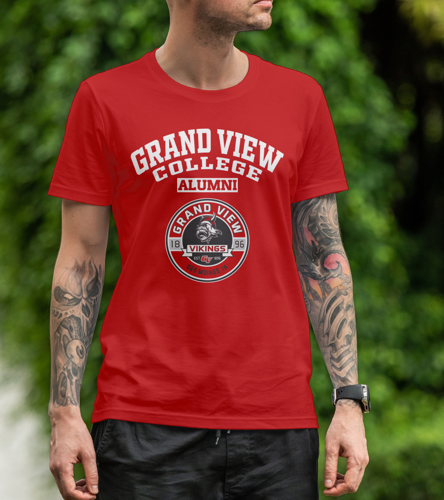 Grand View College Alumni Vikings Est 1896 Des Moines IA T-Shirt