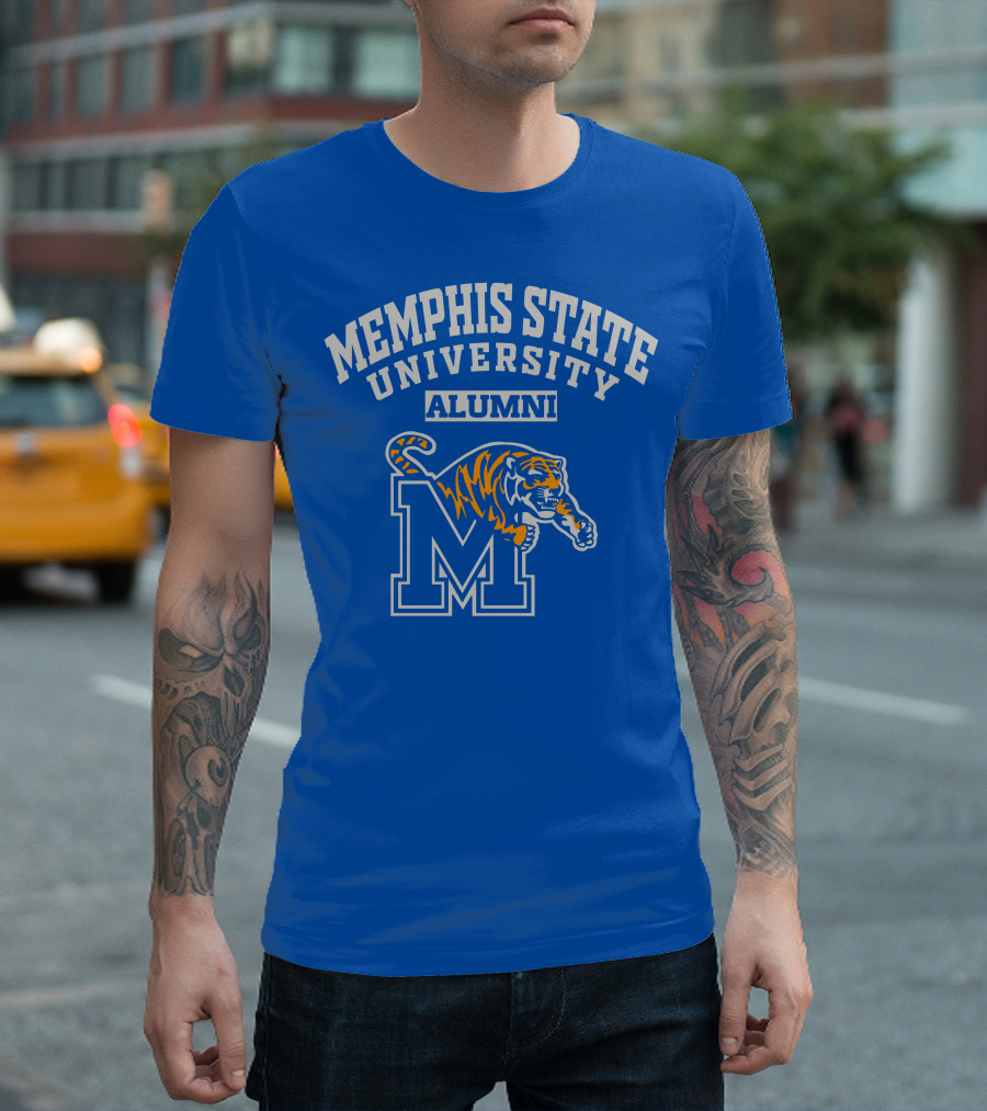 Memphis State University Alumni M Logo With Tiger T-Shirt