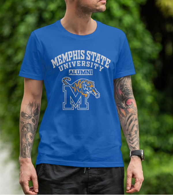 Memphis State University Alumni M Logo With Tiger T-Shirt