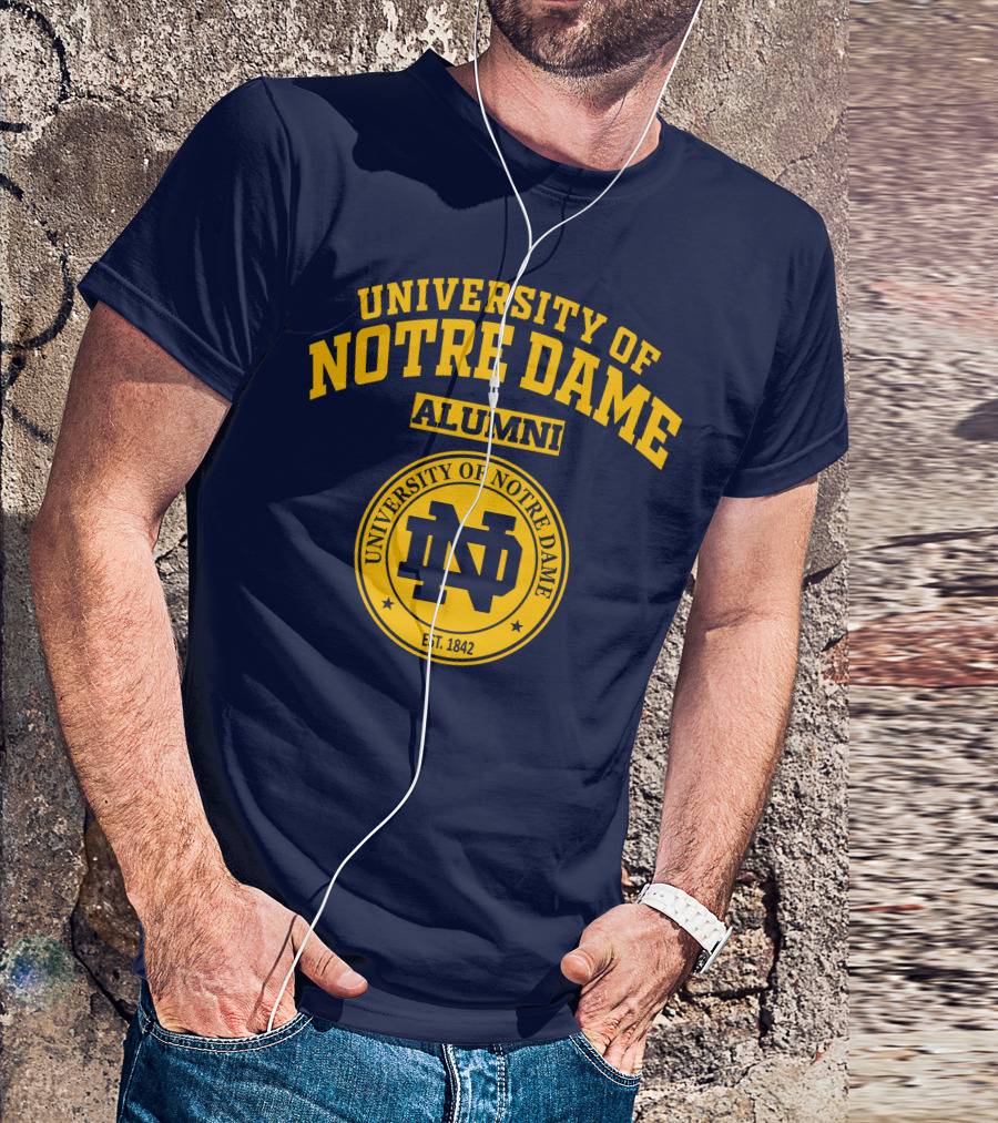 University Of Notre Dame Alumni Logo EST. 1842 T-Shirt