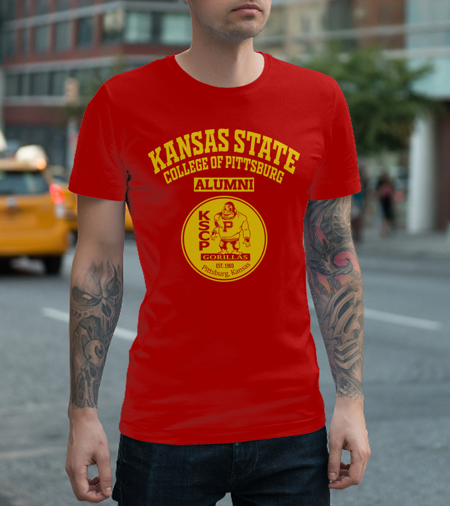 Kansas State College of Pittsburg Alumni Gorillas KSCP Est. 1903 Pittsburg Kansas T-Shirt