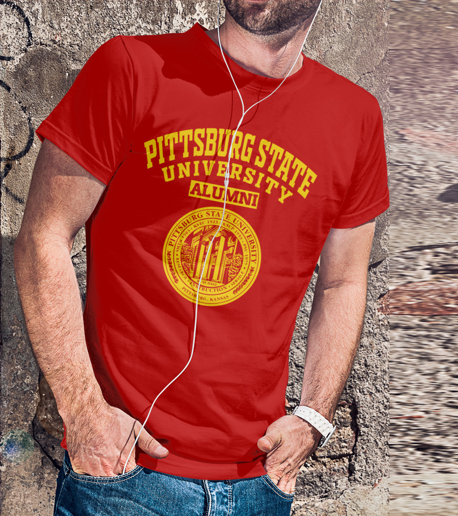 Pittsburg State University Alumni Seal Pittsburg Kansas Russ Hall T-Shirt
