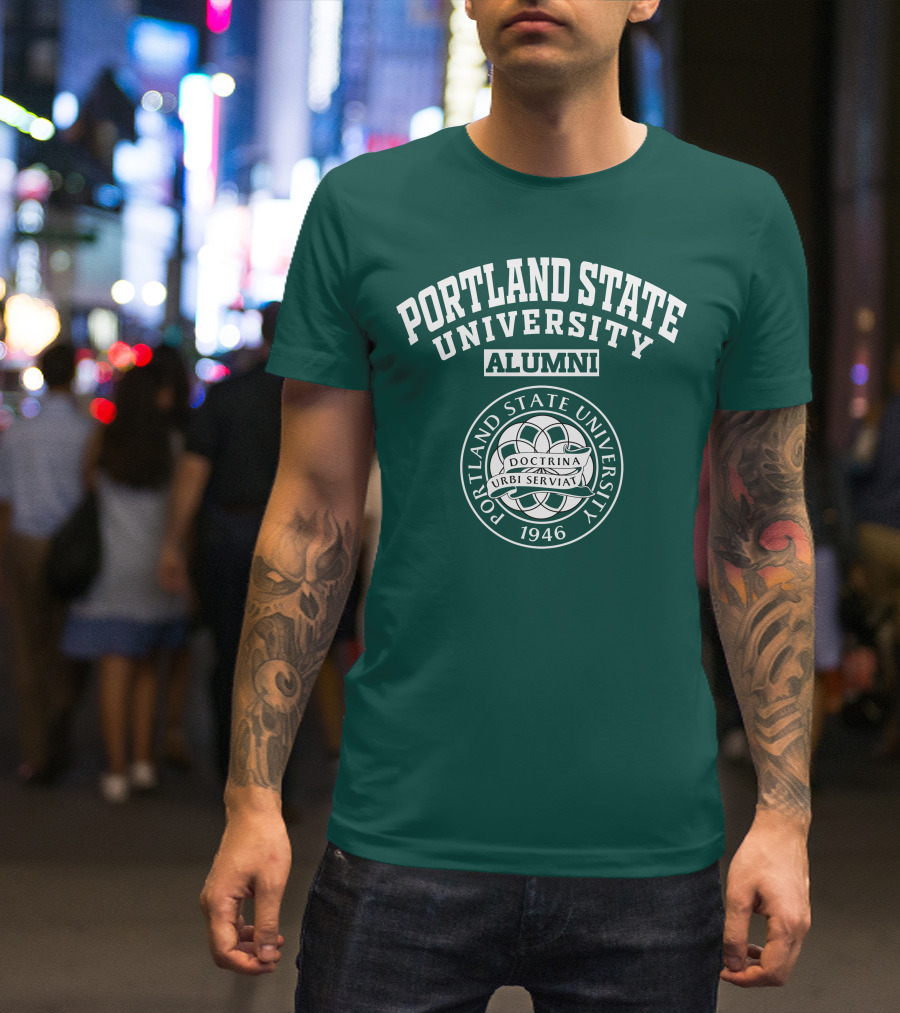 Portland State University Alumni Doctrina Urbi Serviat 1946 T-Shirt