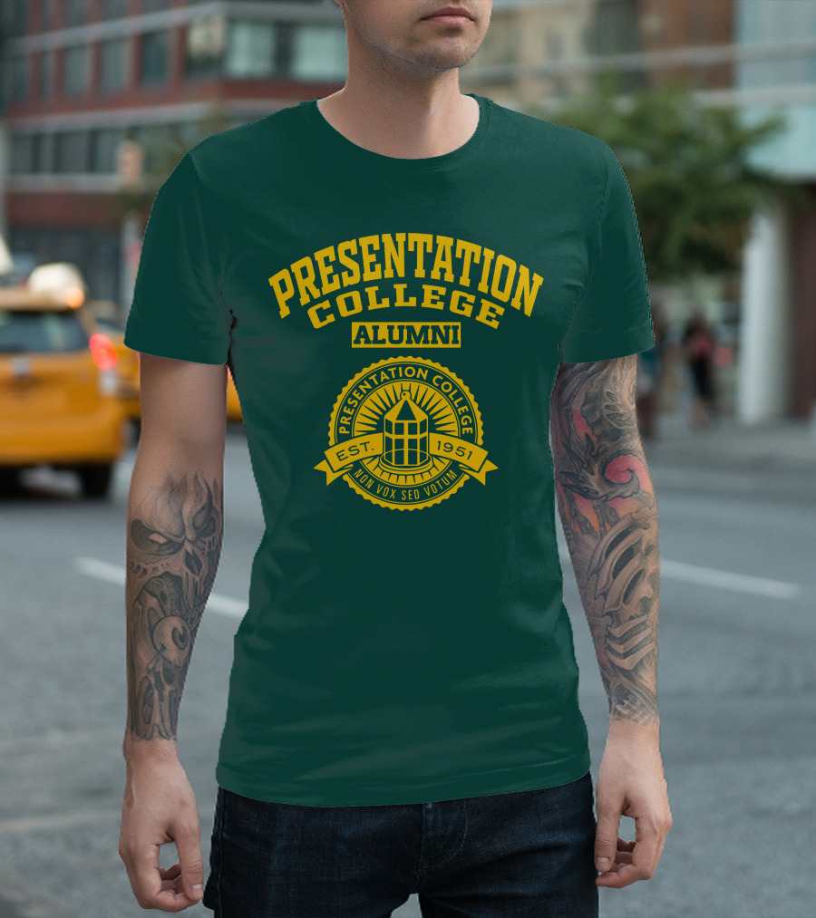 Presentation College Alumni Est. 1951 Mon Vox Sed Votum T-Shirt