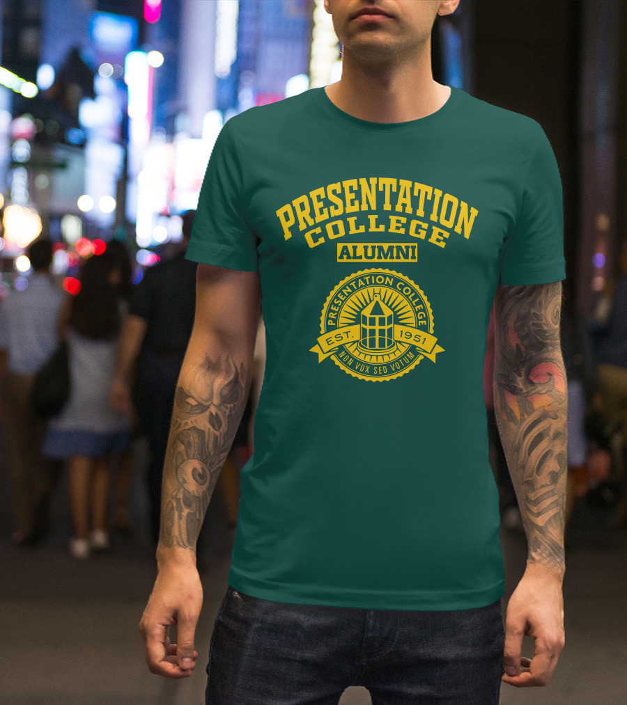 Presentation College Alumni Est. 1951 Mon Vox Sed Votum T-Shirt