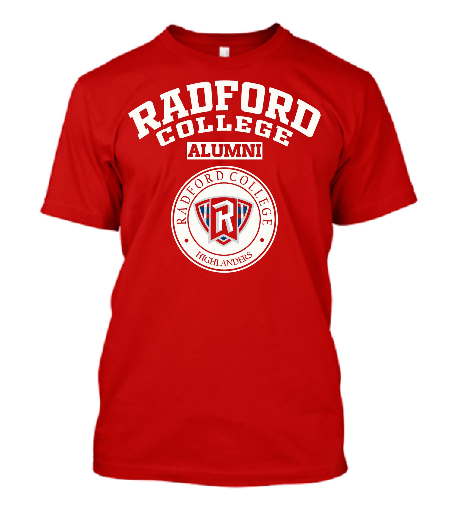 Radford College Alumni Highlanders Red Logo Emblem T-Shirt