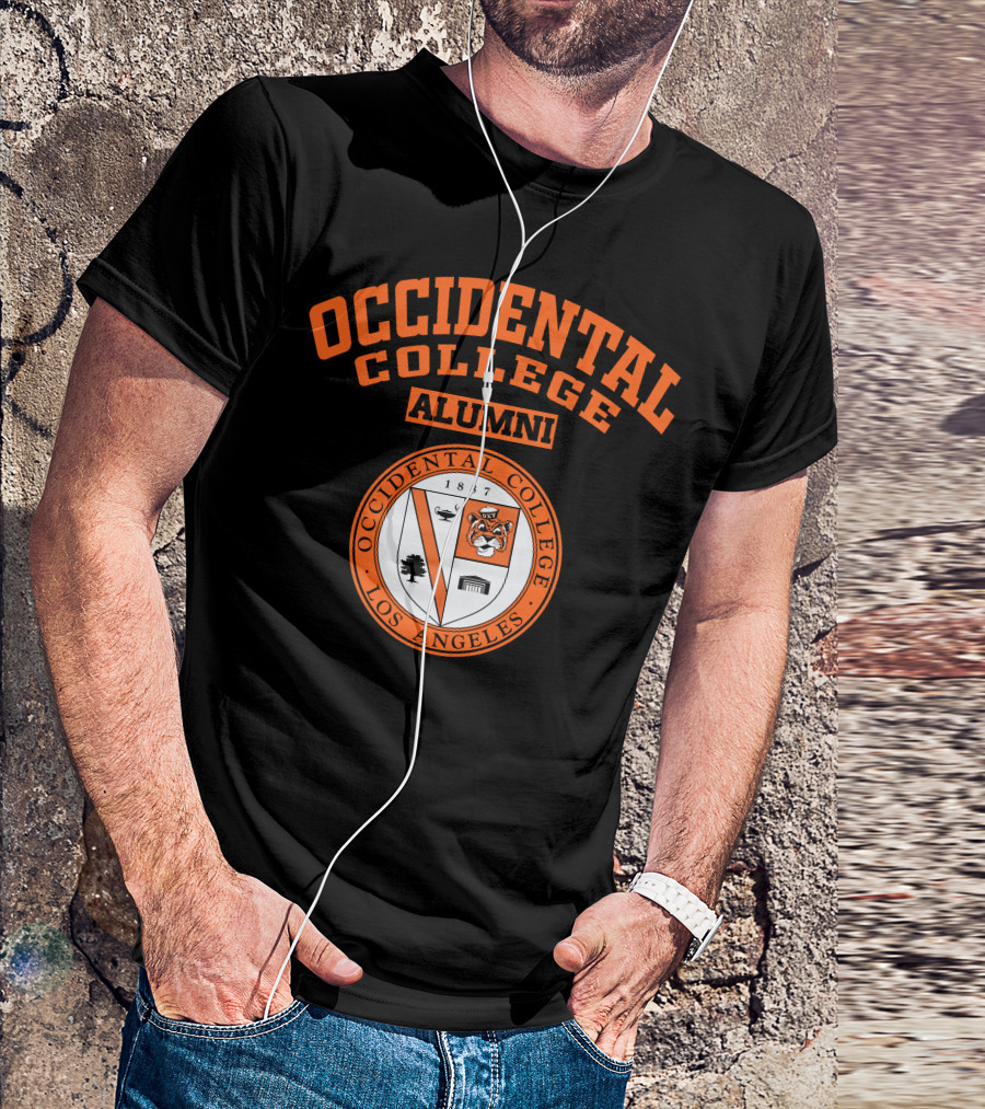 Occidental College Alumni Logo Seal Los Angeles Tiger 1887 T-Shirt