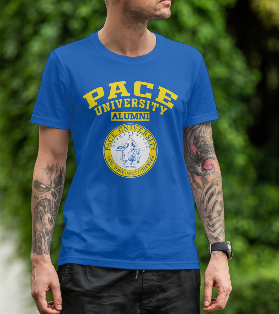 Pace University Alumni Seal New York Westchester MCMV Opportunities T-Shirt