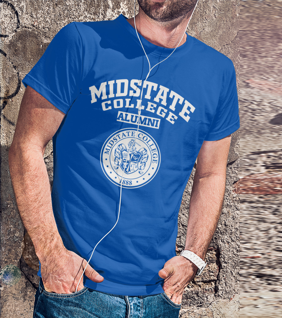 Midstate College Alumni 1888 Crest Emblem T-Shirt