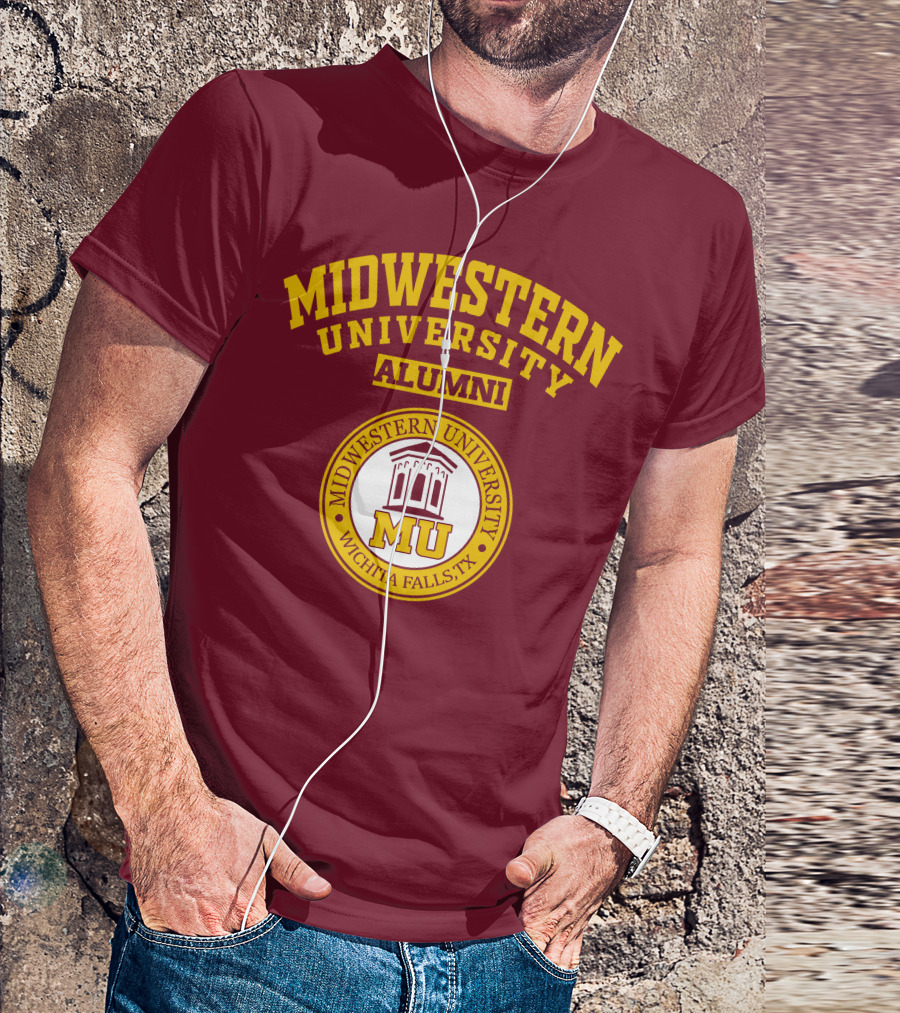 Midwestern University Alumni Badge Wichita Falls TX MU T-Shirt
