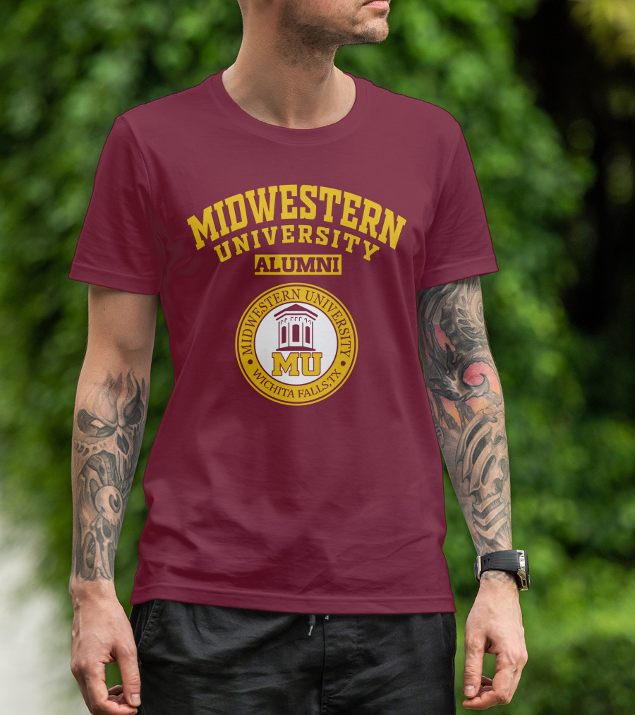 Midwestern University Alumni Badge Wichita Falls TX MU T-Shirt