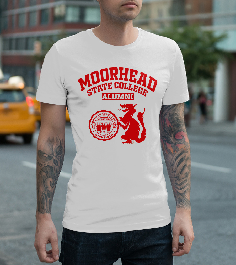 Moorhead State College Alumni Minnesota 1887 Red Dragon T-Shirt