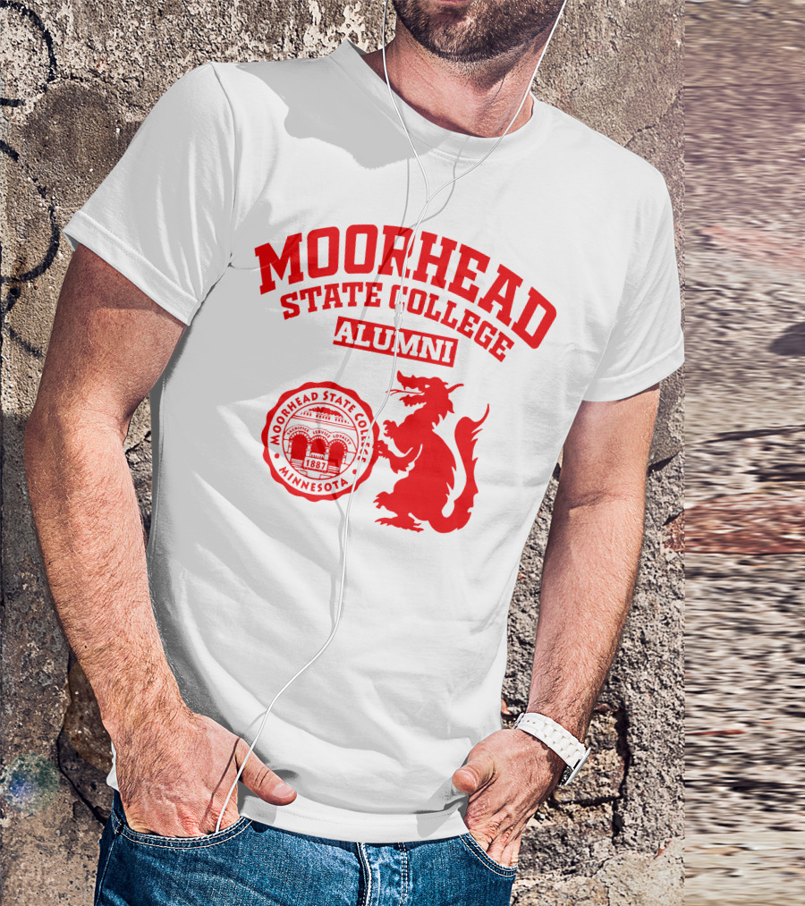 Moorhead State College Alumni Minnesota 1887 Red Dragon T-Shirt