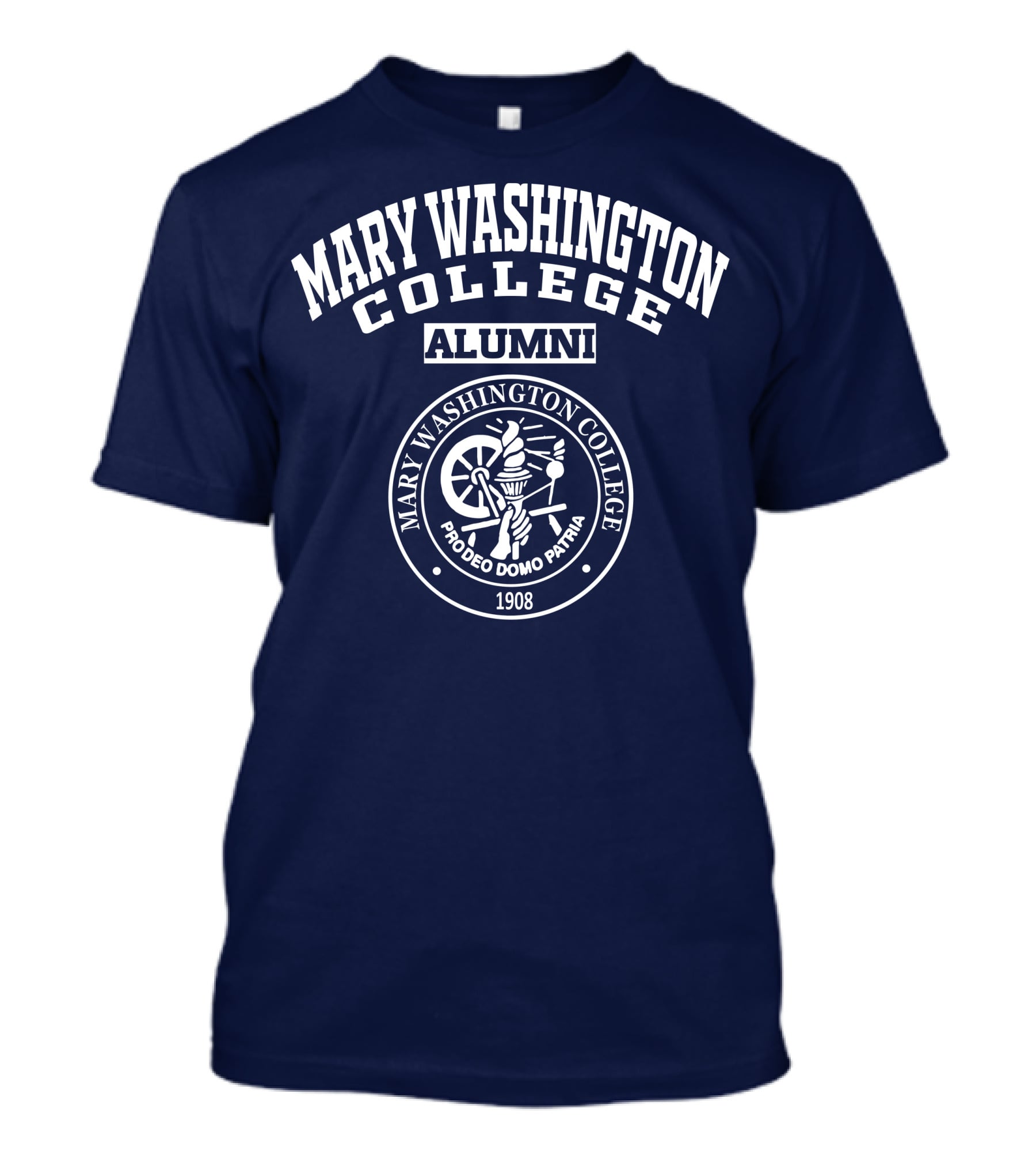 Mary Washington College Alumni Crest Pro Deo Domo Patria 1908 T-Shirt
