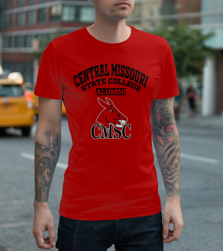 Central Missouri State College Alumni CMSC Red Mule T-Shirt