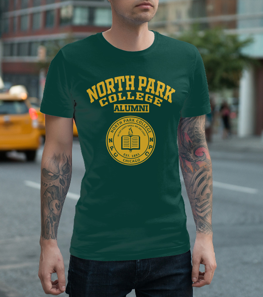 North Park College Alumni NPC Est. 1891 Chicago Logo In Thy Light Shall We See Light T-Shirt