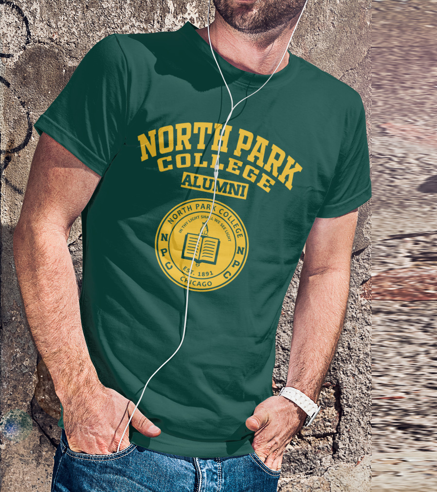 North Park College Alumni NPC Est. 1891 Chicago Logo In Thy Light Shall We See Light T-Shirt