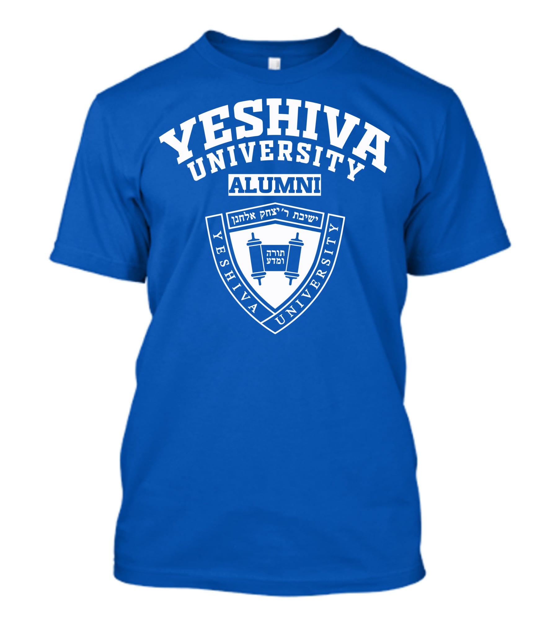 Yeshiva University Alumni Hebrew Text Shield T-Shirt