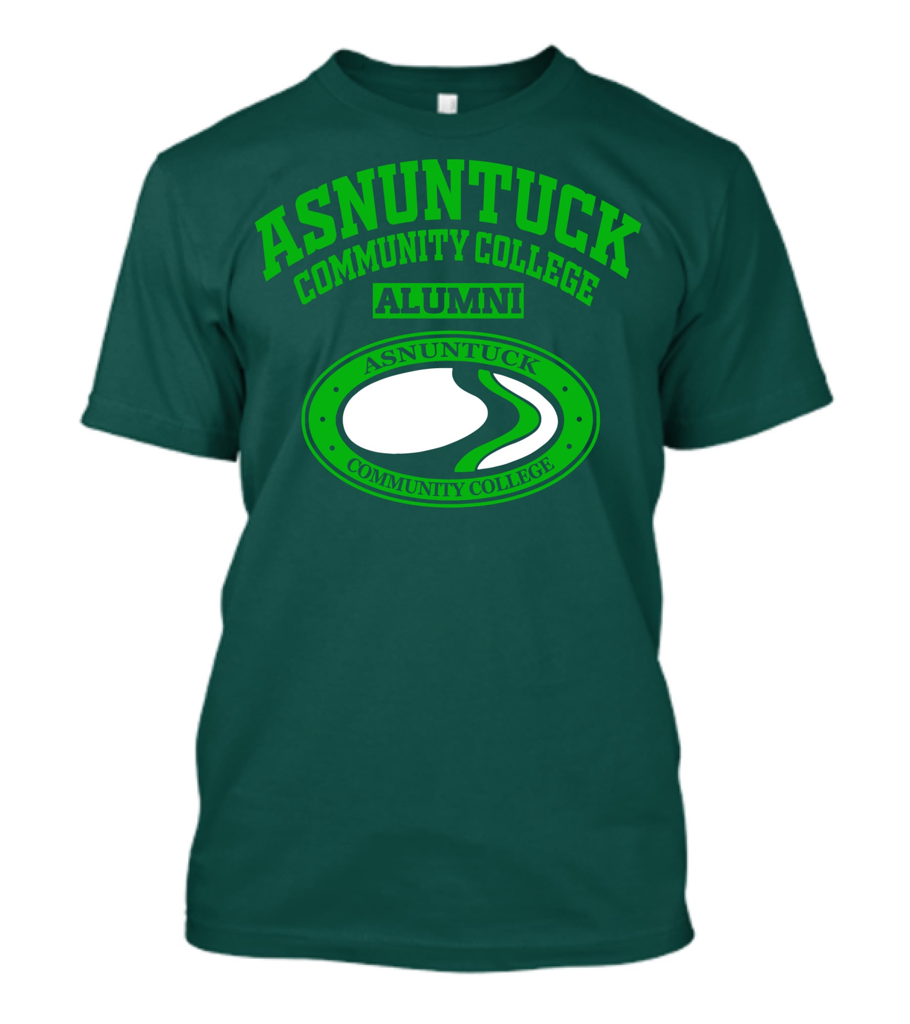 Asnuntuck Community College Alumni With Oval Emblem T-Shirt