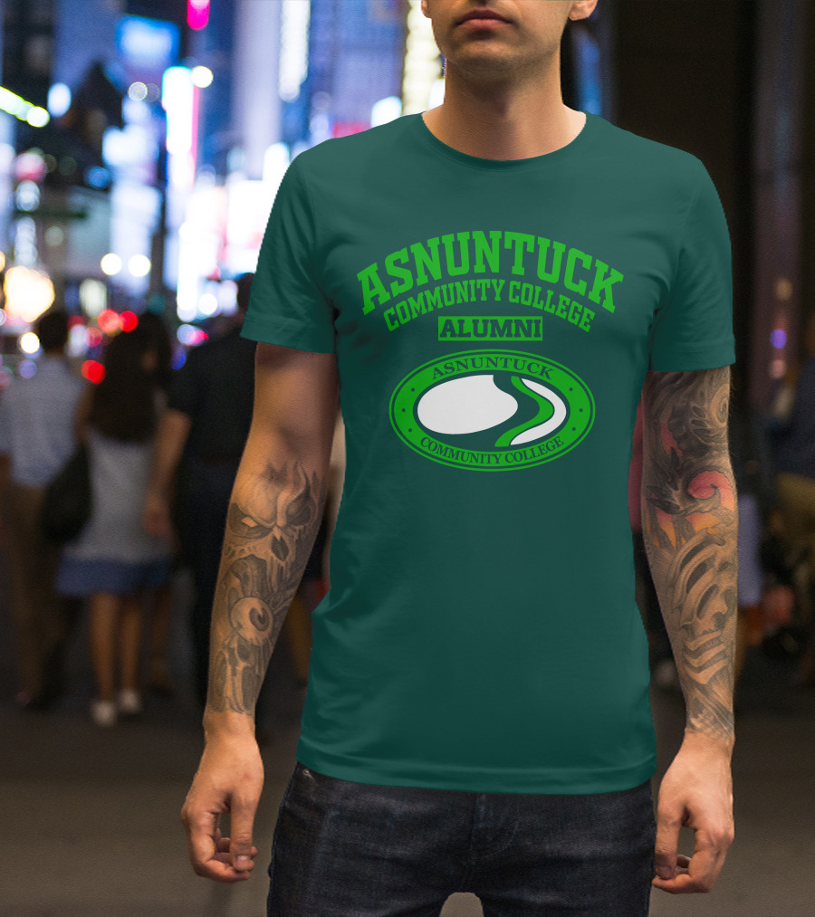 Asnuntuck Community College Alumni With Oval Emblem T-Shirt
