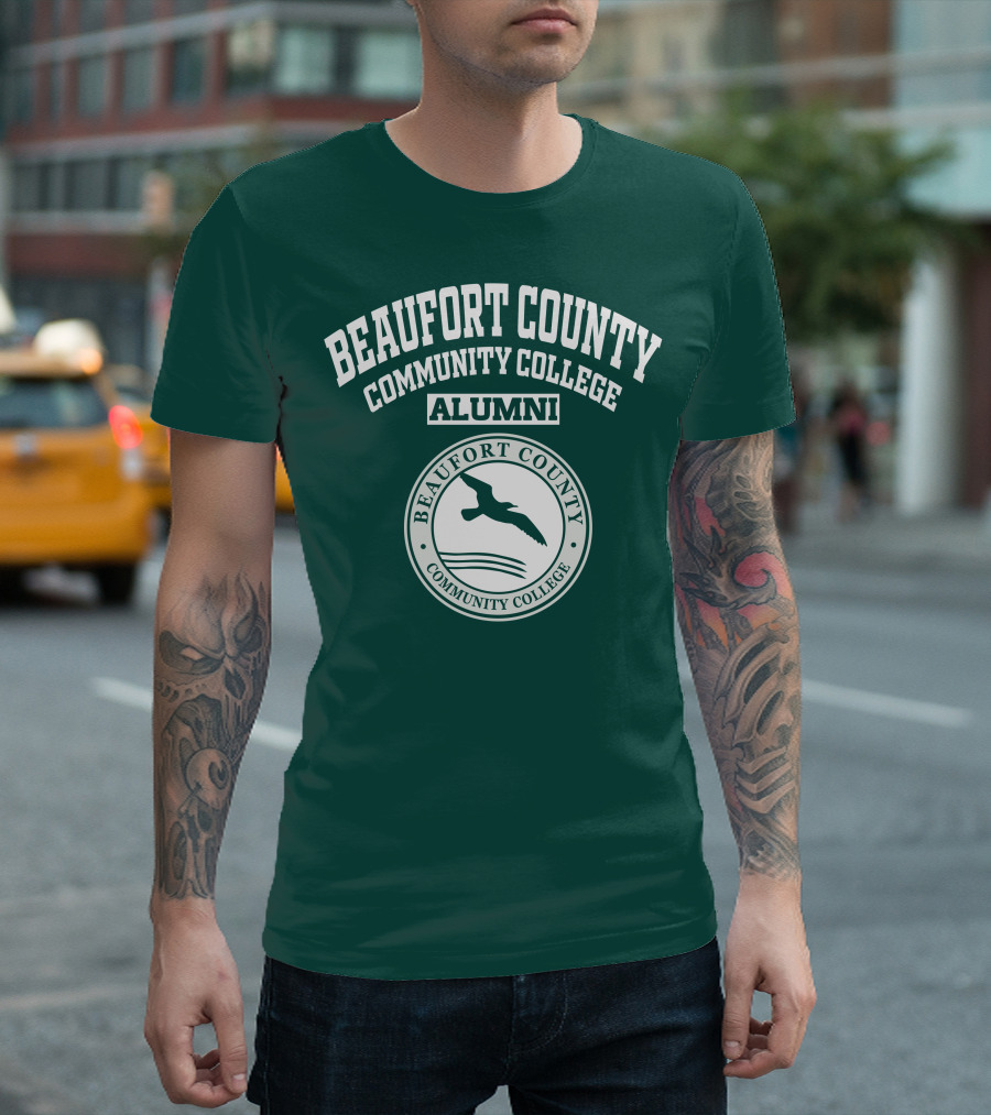 Beaufort County Community College Alumni Seal with Bird and Waves T-Shirt